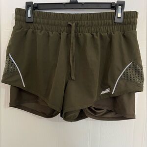 Avia Women's Olive Green Athletic Shorts